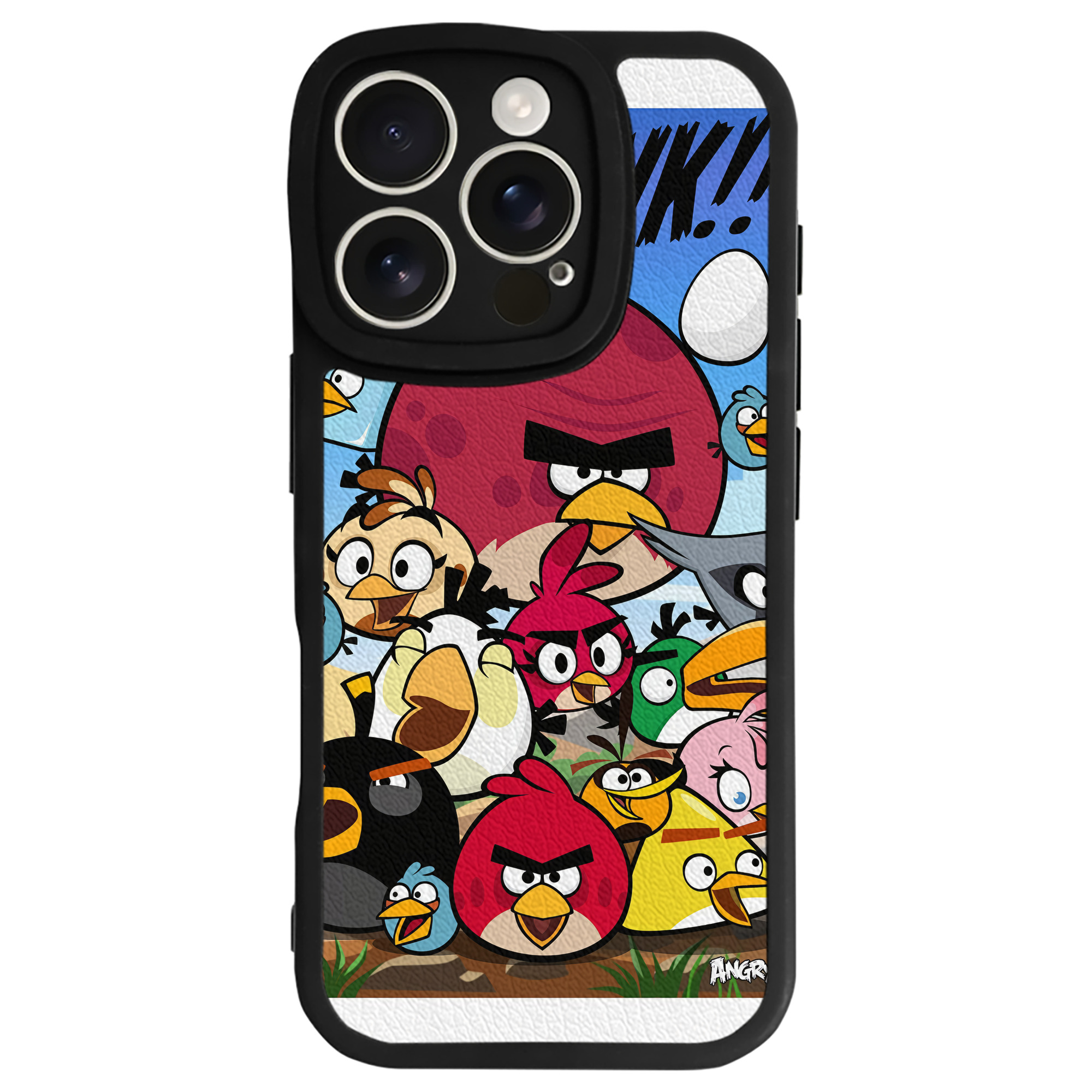 （画像用） Angry Birds アングリーバード 【iPhone 16シリーズ対応】シリコンスマホケース（レザー調） 材質：シリコン